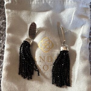 Kendra Scott Black Tassel Dangle Pierced earrings